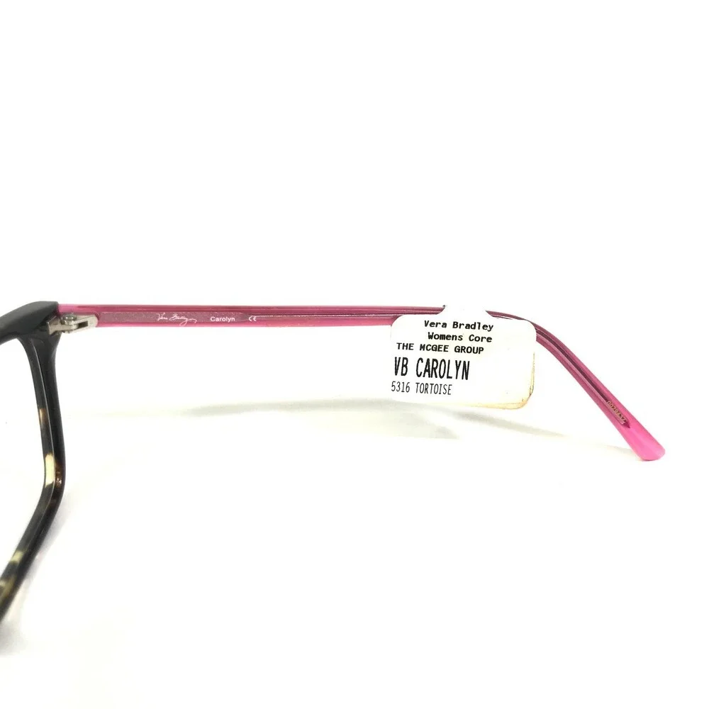 Vera Bradley Eyeglasses Frames Carolyn PYP Tortoise Pink Cat Eye 53-16-135